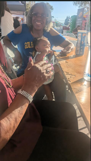 Grandma and granddaughter